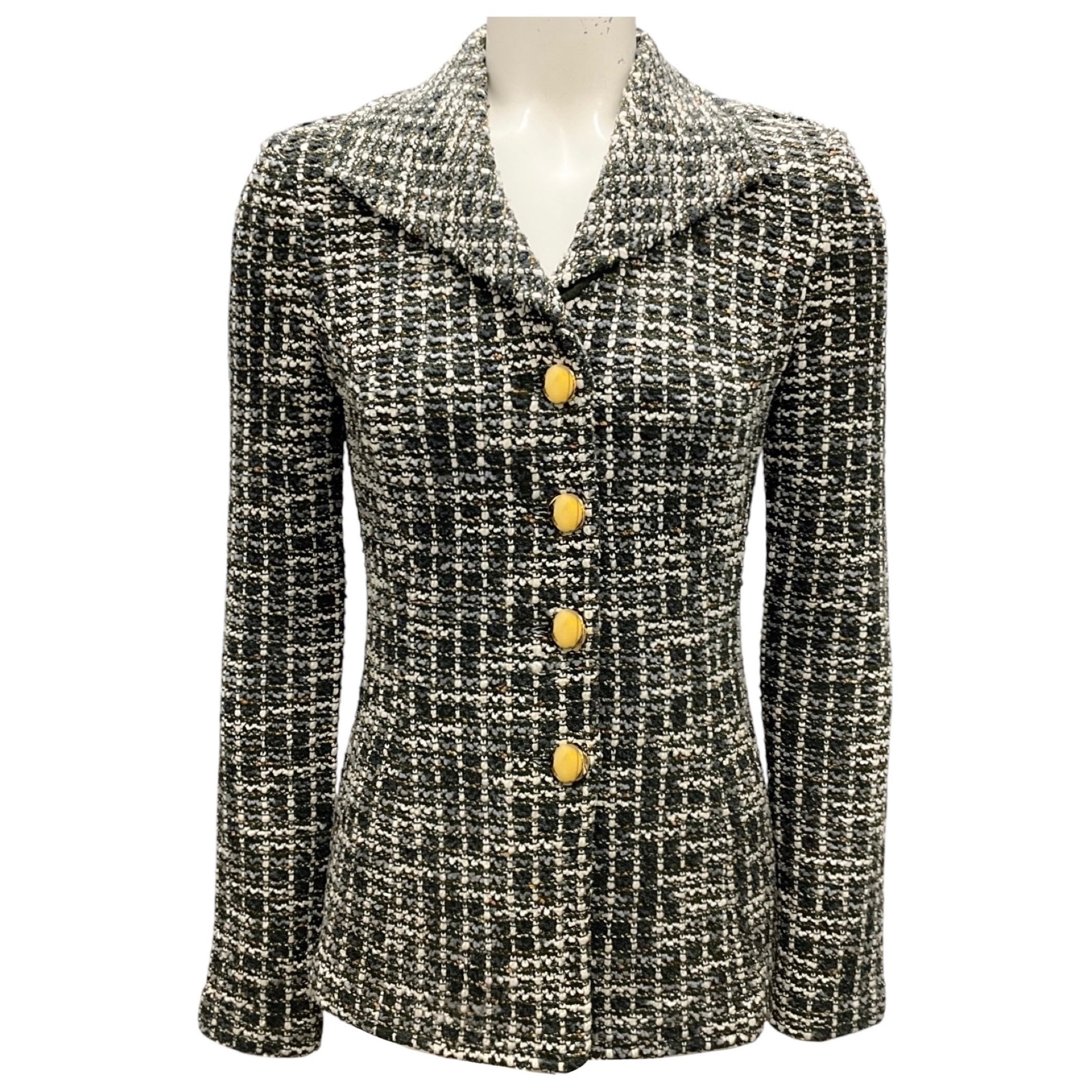 St. John Olive / Ivory Multi Tweed Jacket