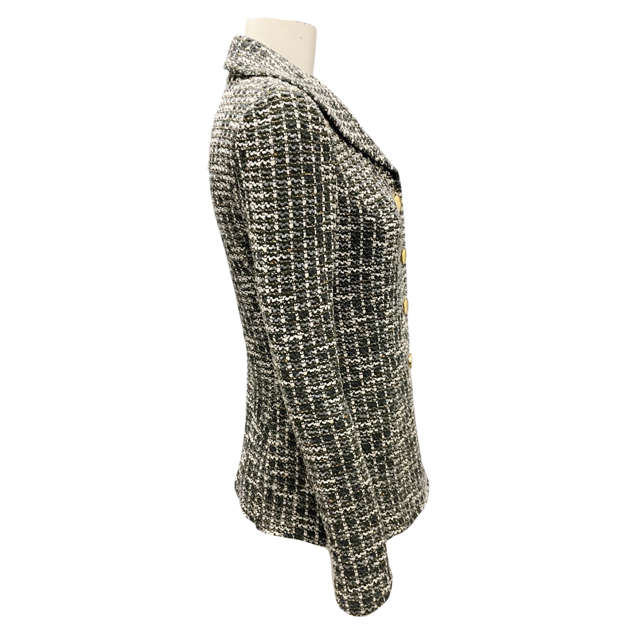 St. John Olive / Ivory Multi Tweed Jacket