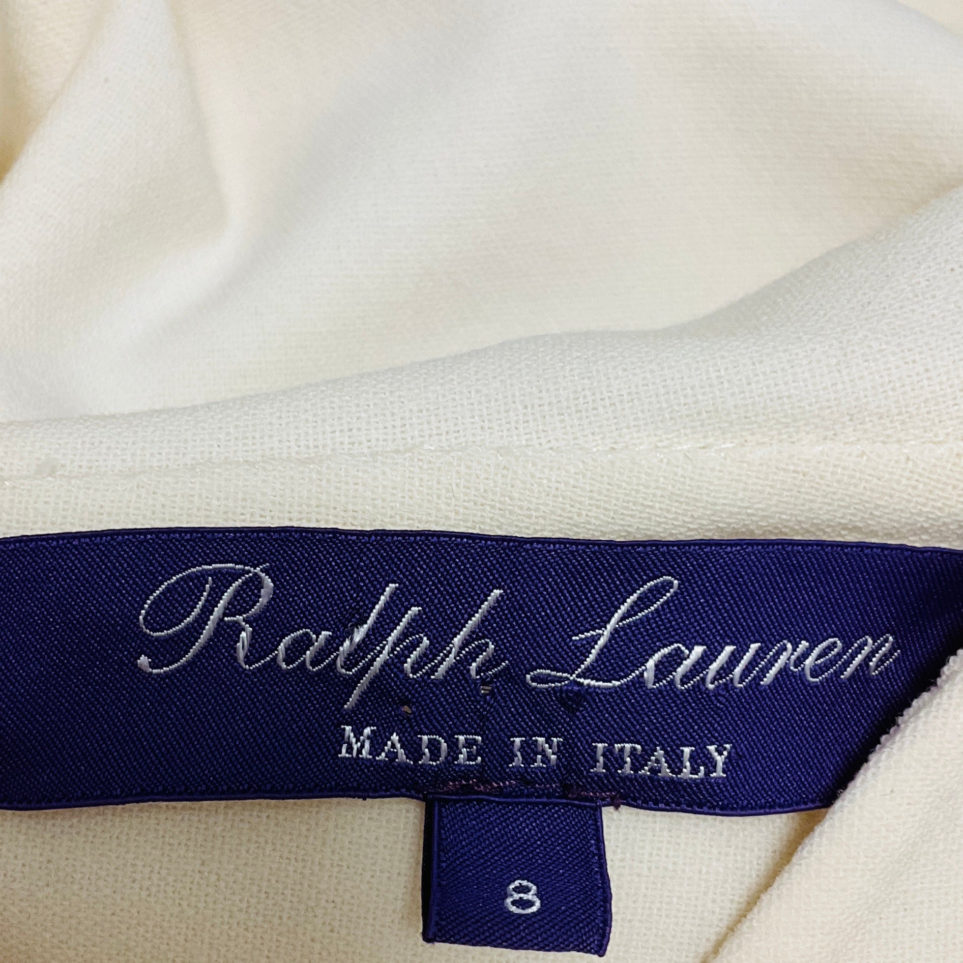 Ralph Lauren Collection Ivory Hooded Wool Crepe Midi Dress