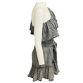 Load image into Gallery viewer, Zimmermann Black / White Gingham Check One Shoulder Linen Dress with Belt
