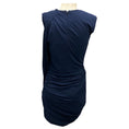 Load image into Gallery viewer, Alexander McQueen Navy 2020 Draped Cocktail Dress
