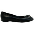 Load image into Gallery viewer, Chanel Black Leather Ballet Flats with Camellia
