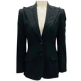 Load image into Gallery viewer, Dolce & Gabbana Black Two Button Wool Stretch Blazer 
