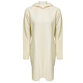 Load image into Gallery viewer, Ralph Lauren Collection Ivory Hooded Wool Crepe Midi Dress
