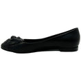 Load image into Gallery viewer, Chanel Black Leather Ballet Flats with Camellia
