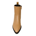 Load image into Gallery viewer, Brunello Cucinelli Beige Monili Bead Embellished Pull-On Leather Ankle Boots
