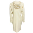 Load image into Gallery viewer, Ralph Lauren Collection Ivory Hooded Wool Crepe Midi Dress
