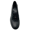 Load image into Gallery viewer, Tory Burch Black / Silver Studded Classic Leather Loafers
