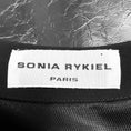 Load image into Gallery viewer, Sonia Rykiel Black / Silver Stud Embellished Crepe and Crinkled Leather Dress with Zipper Detail
