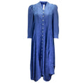 Load image into Gallery viewer, High Royal Blue Floral Jacquard Satin Midi Dress
