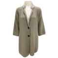 Load image into Gallery viewer, Fabiana Filippi Olive / Taupe Lamb Collar Cashmere Knit Cardigan Sweater
