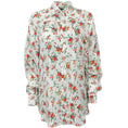 Load image into Gallery viewer, Balenciaga Ivory Silk Floral Crinkle Printed Blouse
