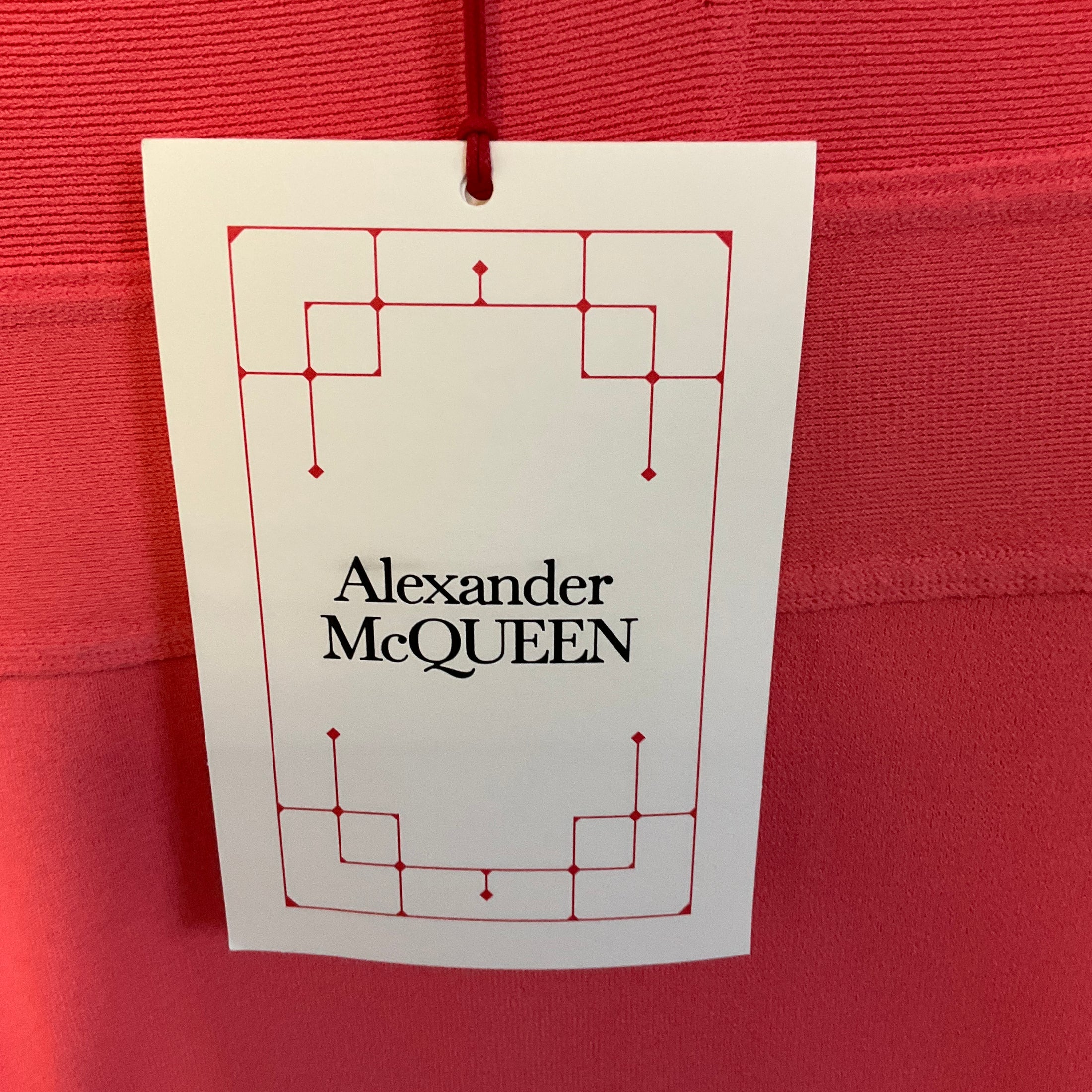 Alexander McQueen Coral Compact Knit Mini Ruffle Dress