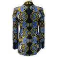 Load image into Gallery viewer, Alice + Olivia Blue / Gold Regal Romance Sapphire Breann Blazer
