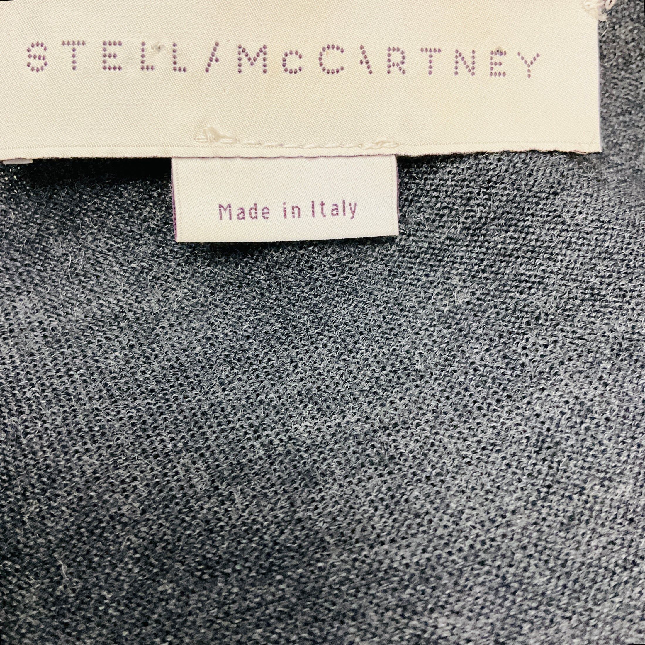 Stella McCartney Charcoal Grey Wool Knit Sleeveless Drawstring Jumpsuit