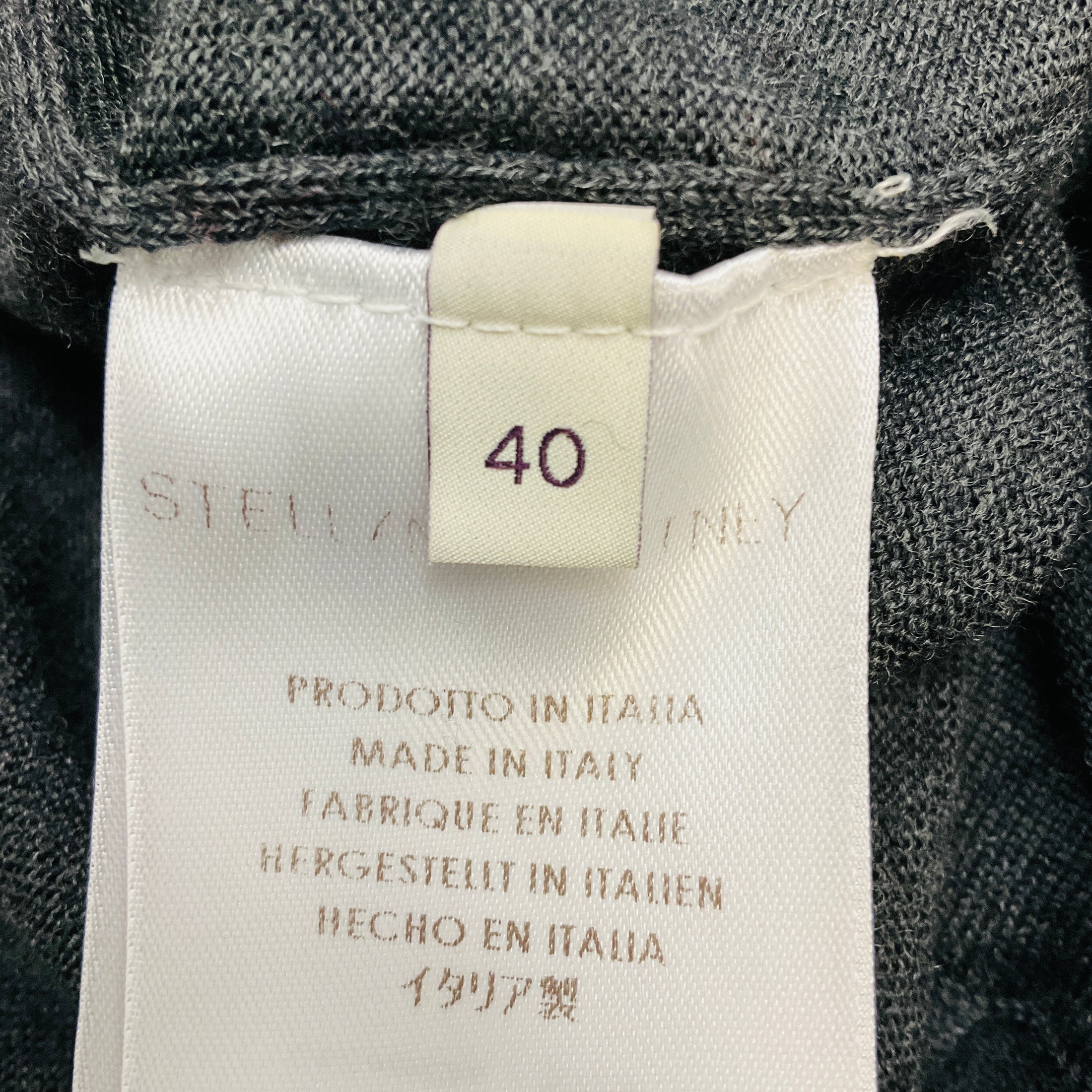 Stella McCartney Charcoal Grey Wool Knit Sleeveless Drawstring Jumpsuit