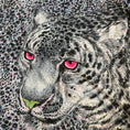 Load image into Gallery viewer, Escada Vintage Blue / Black / Pink Multi Tiger Print Large Square Silk Scarf
