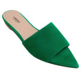 Load image into Gallery viewer, L'Agence Green Suede Serena Slide Sandals
