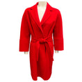 Load image into Gallery viewer, Max Mara 'S Red Belted Wool Coat
