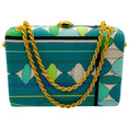 Load image into Gallery viewer, Emilio Pucci Vintage 1960's Turquoise Scarf Print Box Bag

