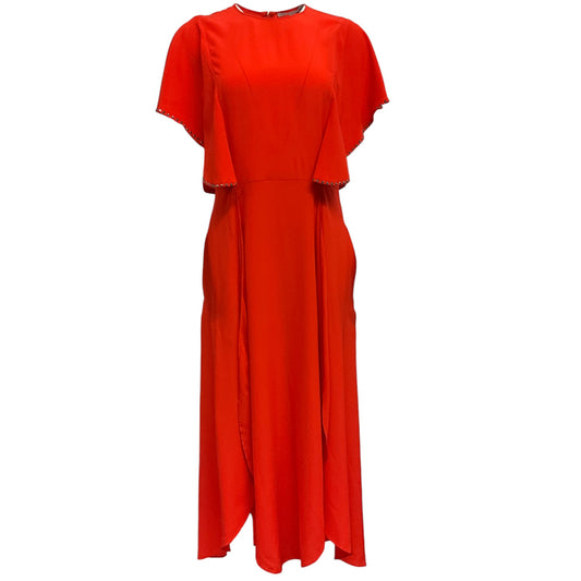 Stella McCartney Orange Silk Dress with Crystal Detail