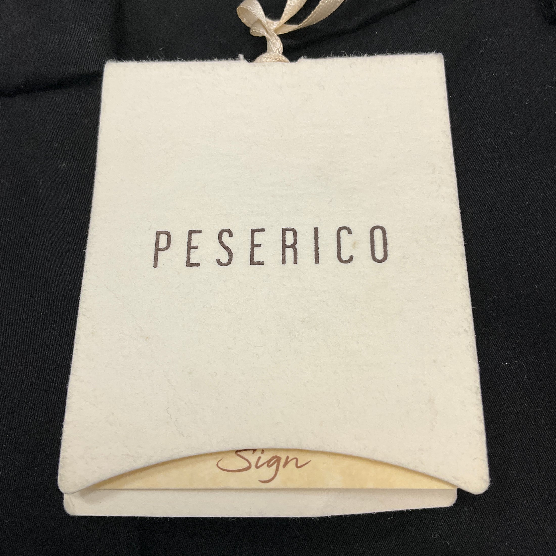 Peserico Black / Grey Trimmed Cotton Pants