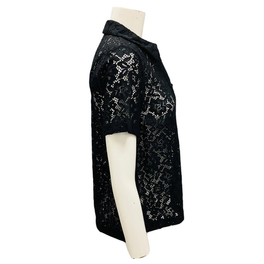 Proenza Schouler Black Stretch Lace Kennedy Top