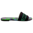 Load image into Gallery viewer, Christian Dior Turquoise / Purple Dway Slide Sandals
