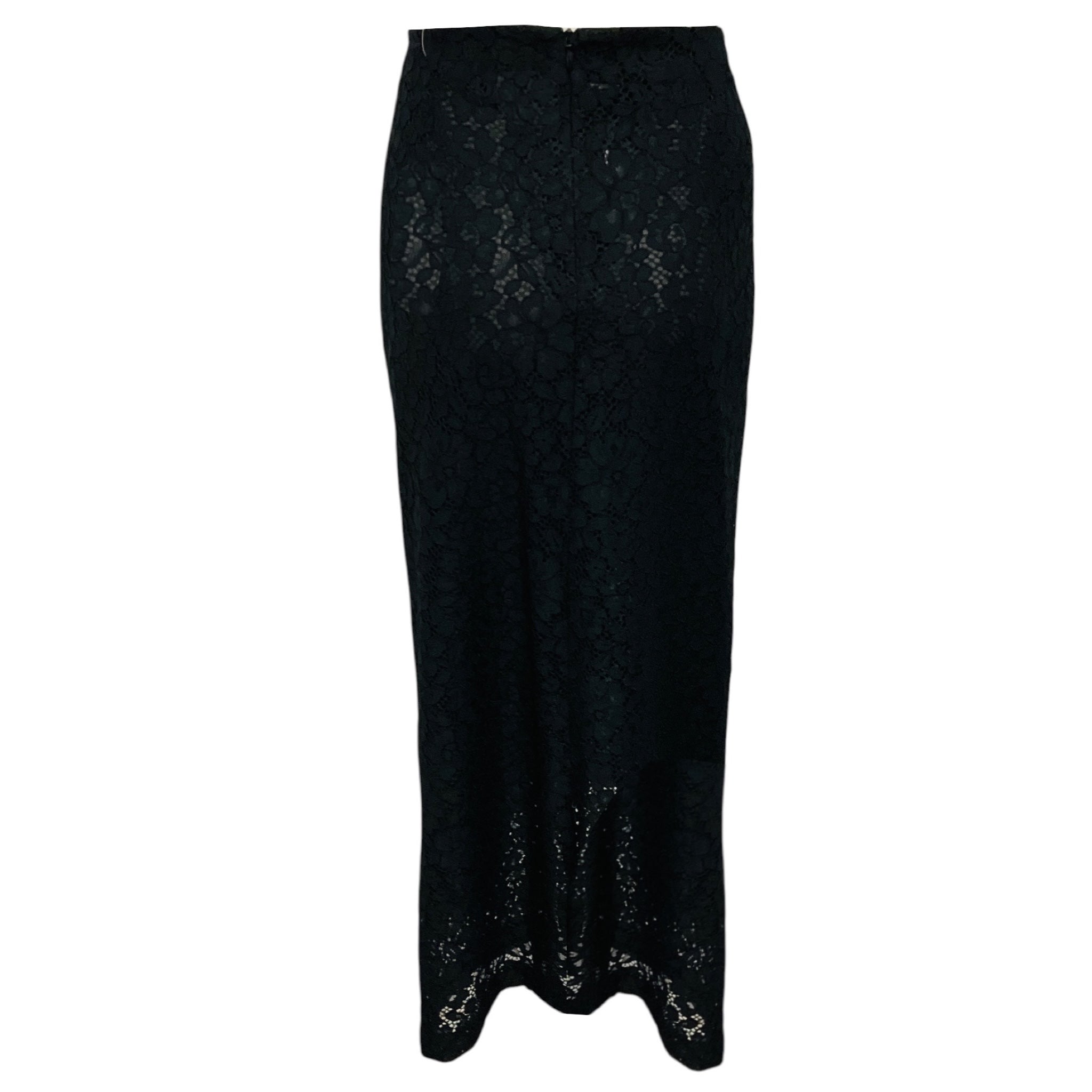 Proenza Schouler Black Stretch Lace Jasmine Maxi Skirt