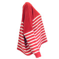 Load image into Gallery viewer, Valentino Red / White 2021 Striped Oversized Cotton Knit Sweater
