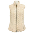 Load image into Gallery viewer, Burberry Brit Pale Fawn Reversible Merino Wool Cable Knit and Nylon Zip Front Padded Vest

