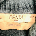 Load image into Gallery viewer, Fendi Dark Teal FF Zucca Logo Pattern Mohair and Wool Knit Turtleneck Sweater
