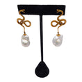 Load image into Gallery viewer, Meadowlark Freshwater Pearl and 9 Karat Gold Medusa Drop Earrings
