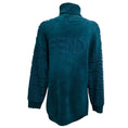 Load image into Gallery viewer, Fendi Dark Teal FF Zucca Logo Pattern Mohair and Wool Knit Turtleneck Sweater
