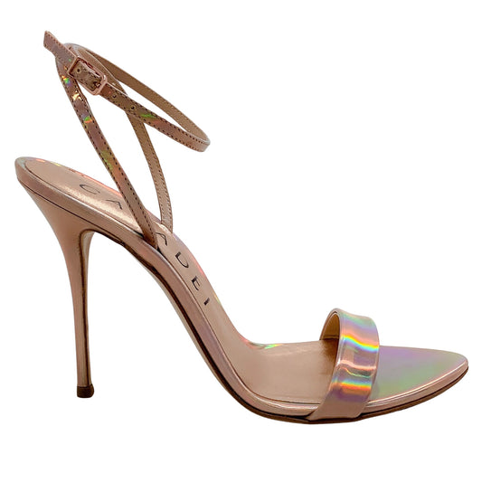 Casadei Pink / Gold Iridescent Osiride Sandals