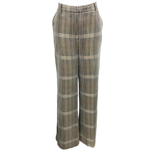 3.1 Phillip Lim Brown Multi Sequin Plaid Wide Leg Trouser