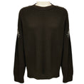 Load image into Gallery viewer, A.L.C. Brown Lennox Embellished Merino Wool Knit Sweater
