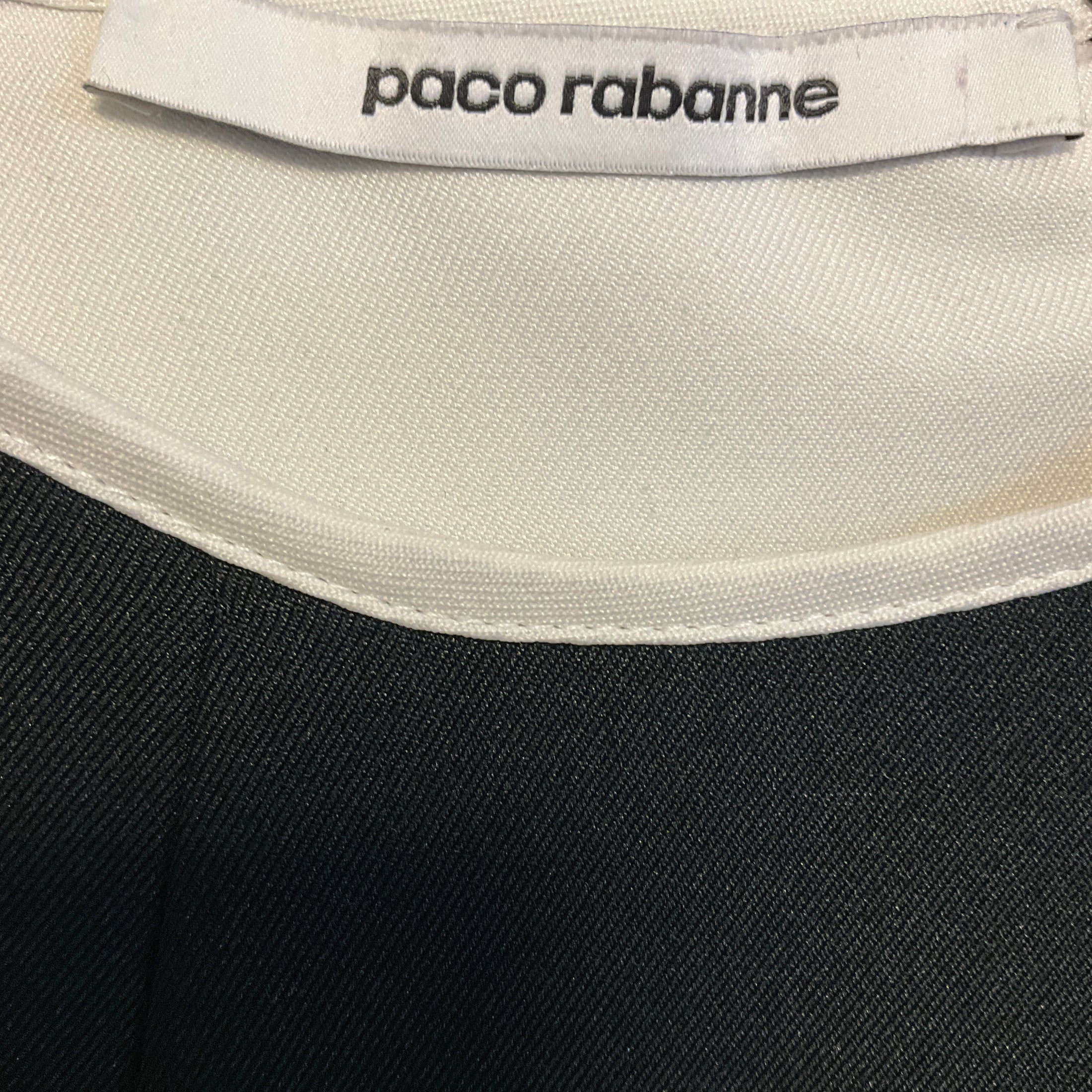Paco Rabanne Black / White Sleeveless Mini Dress