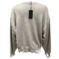 Load image into Gallery viewer, R13 Light Heather Grey Distressed Cropped Oversized Pullover
