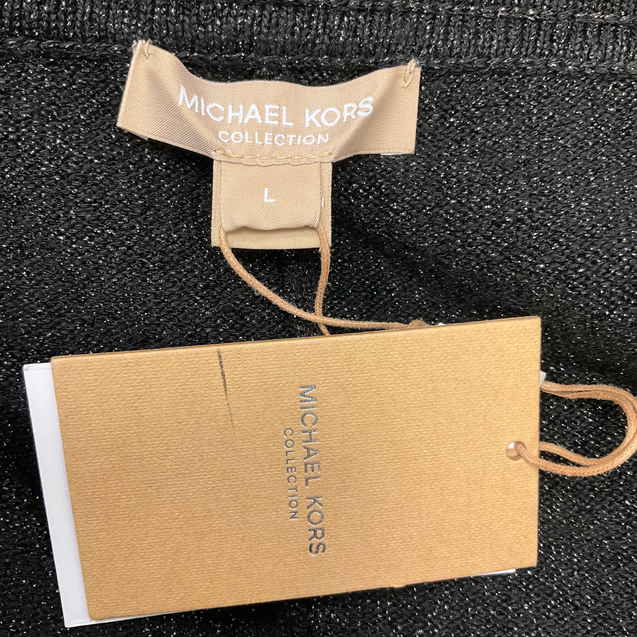 Michael Kors Collection Black Metallic Stretch Viscose Joggers