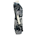 Load image into Gallery viewer, Lela Rose Navy Floral Printed Open Neck Shirt Dress
