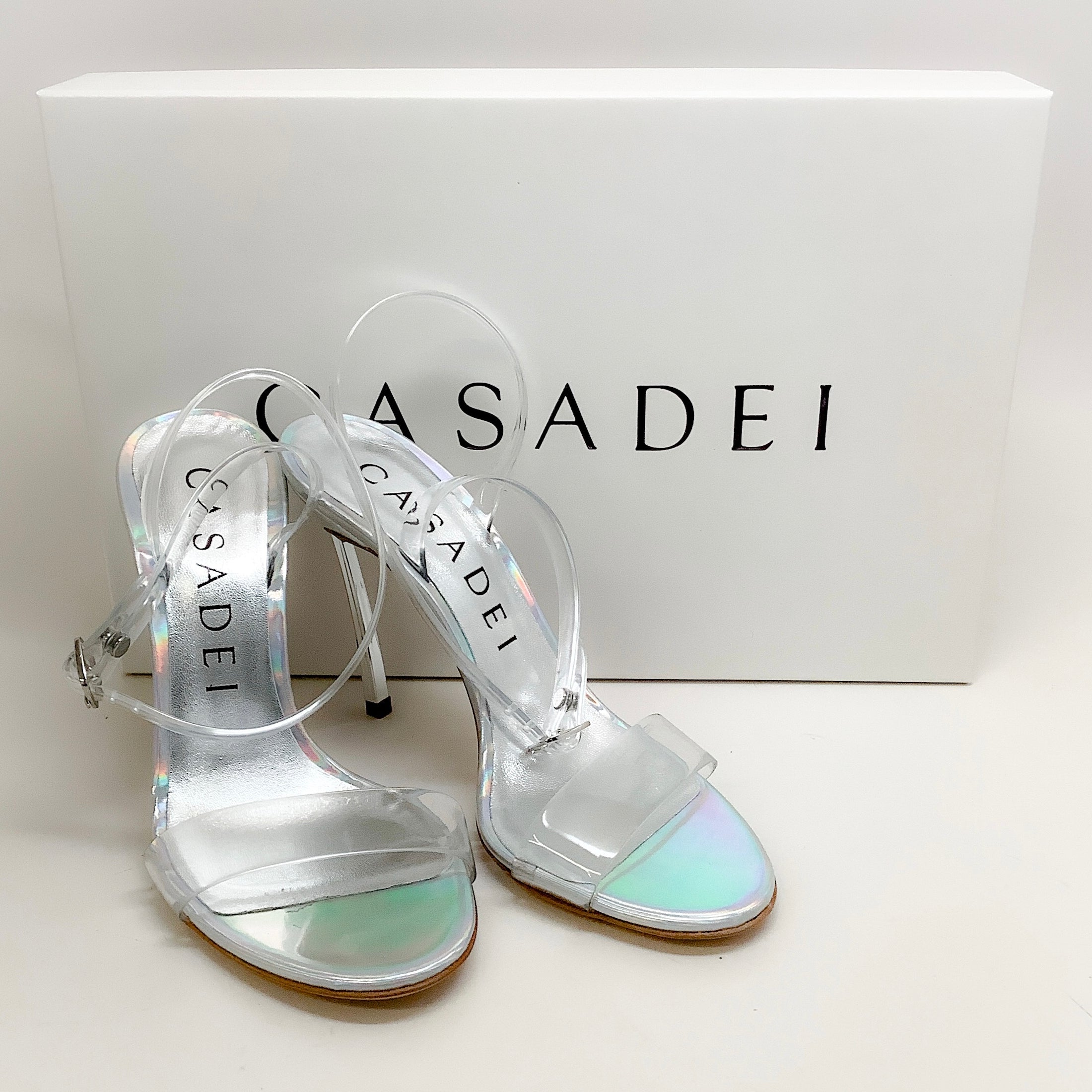 Casadei Clear / Argento Osiride Sandals