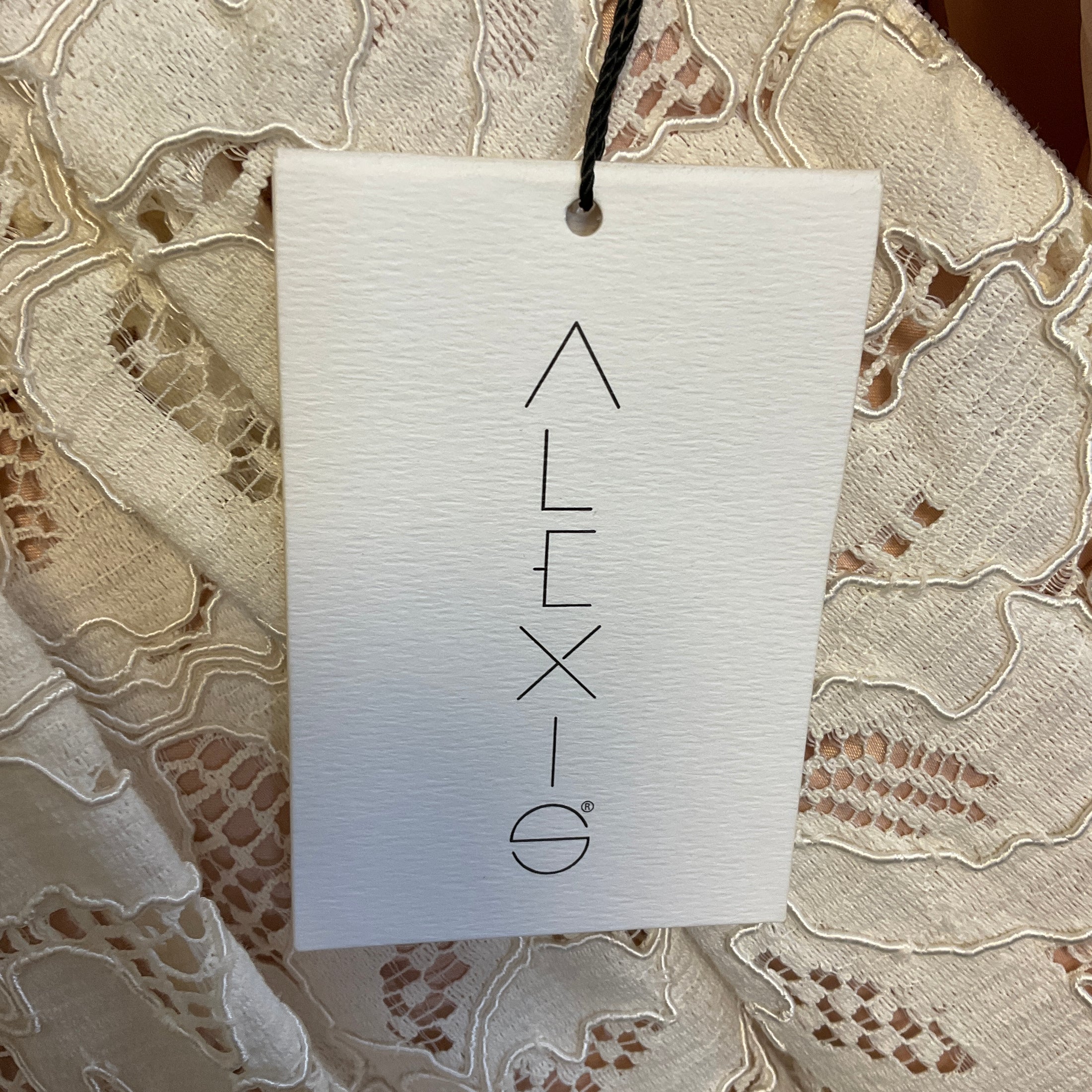 Alexis White / Nude Lace Mini Dress