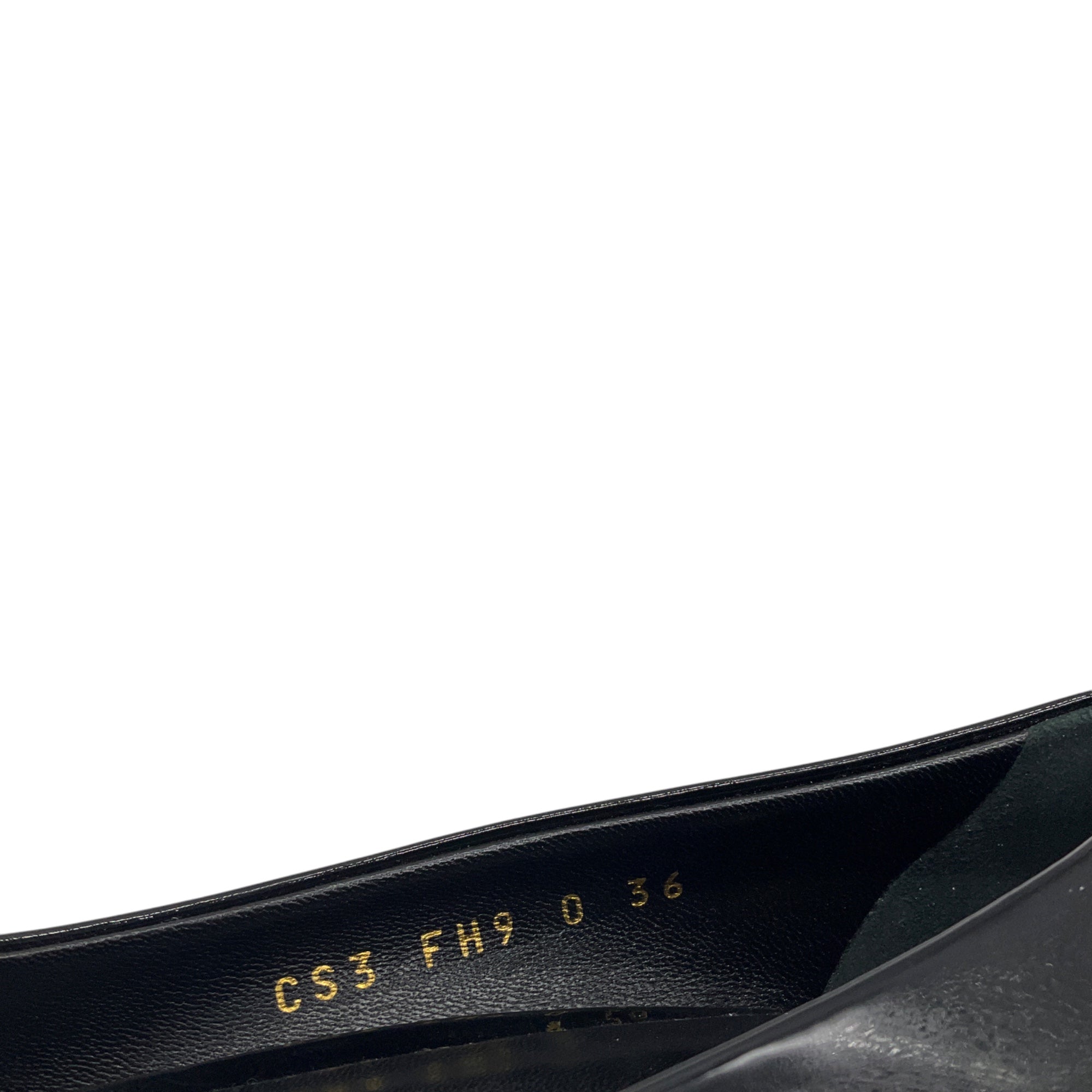 Valentino Black / White 50mm One Stud Patent Leather Pumps