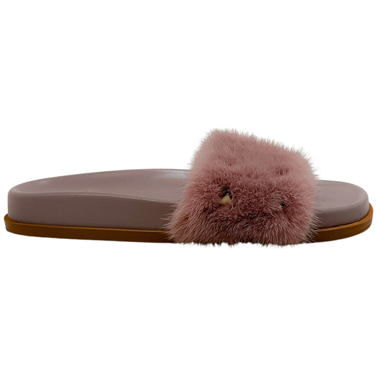 Valentino Mauve Mink Rockstud Slides