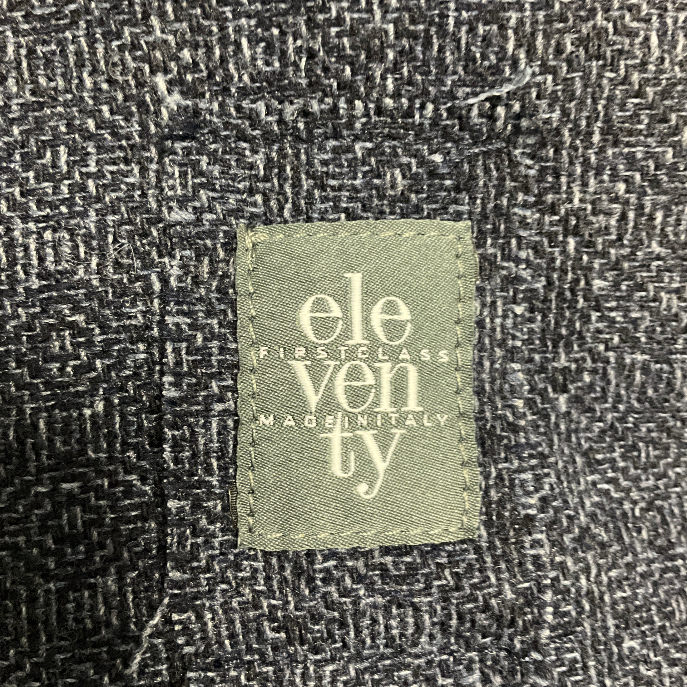 Eleventy Navy Blue Wool Tweed Blazer