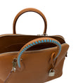 Load image into Gallery viewer, Hermes Toffee / Teal Epsom Tressage 1923 Bolide 30 Handbag
