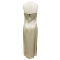 Load image into Gallery viewer, Nanushka Ecru Briar Crinkled Satin Midi Dress with Ruched Detail

