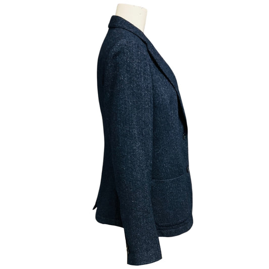 Eleventy Navy Blue Wool Tweed Blazer