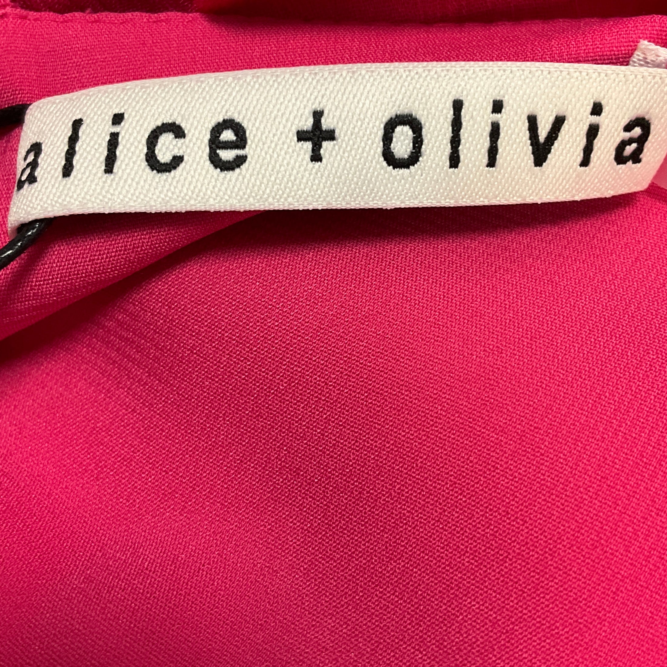 Alice + Olivia Raspberry Holly Ruffle Maxi Dress with Scarf